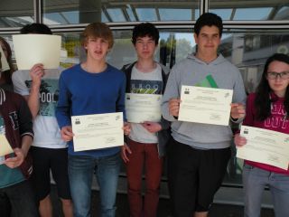 Kilian, Léopold, Jérémy et Lisa ont mérité leurs diplômes.